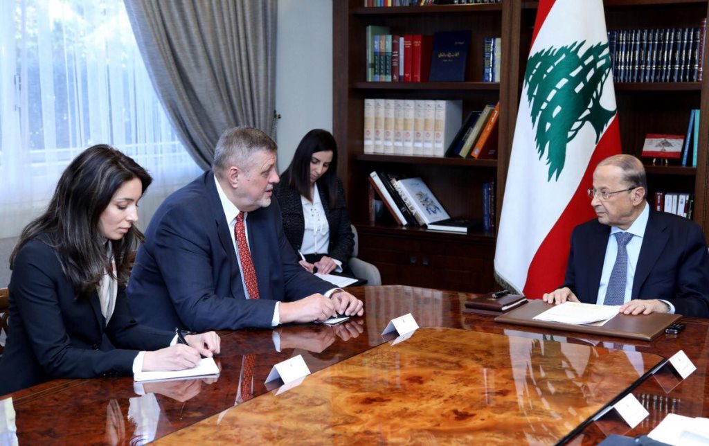 الرئيس  عون استقبل المنسق الخاص للأمم المتحدة