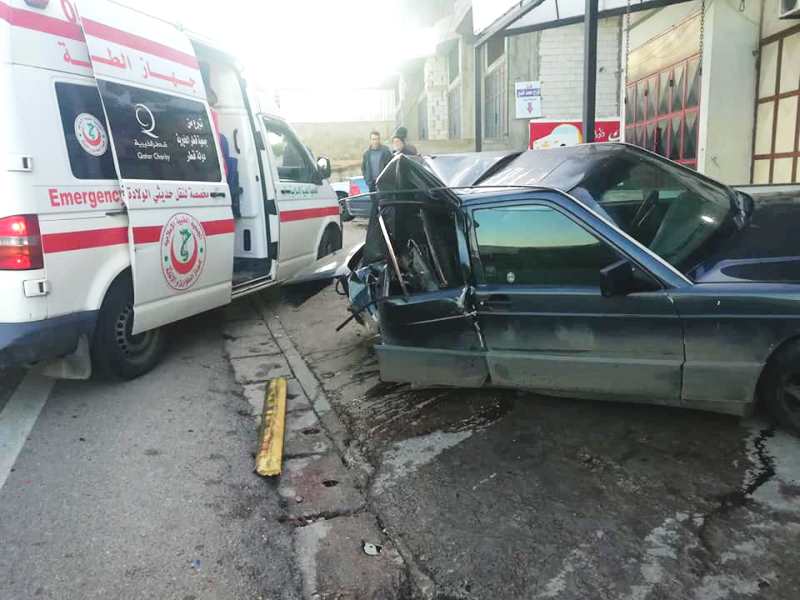 جريح في حادث سير على طريق الضنية طرابلس