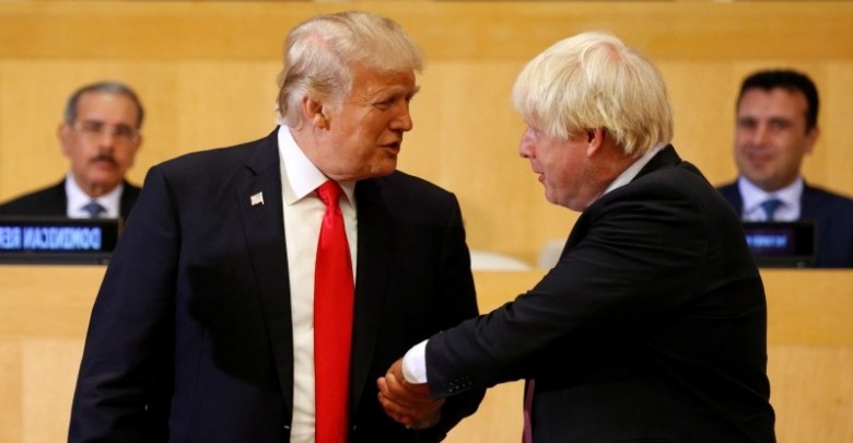 ترامب وجونسون ناقشا أهمية مواصلة تعزيز العلاقة الخاصة بين ​الولايات المتحدة​ و​المملكة المتحدة​