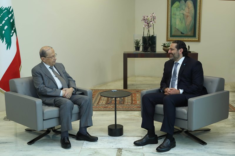 الرئيس عون التقى الرئيس الحريري في قصر بعبدا