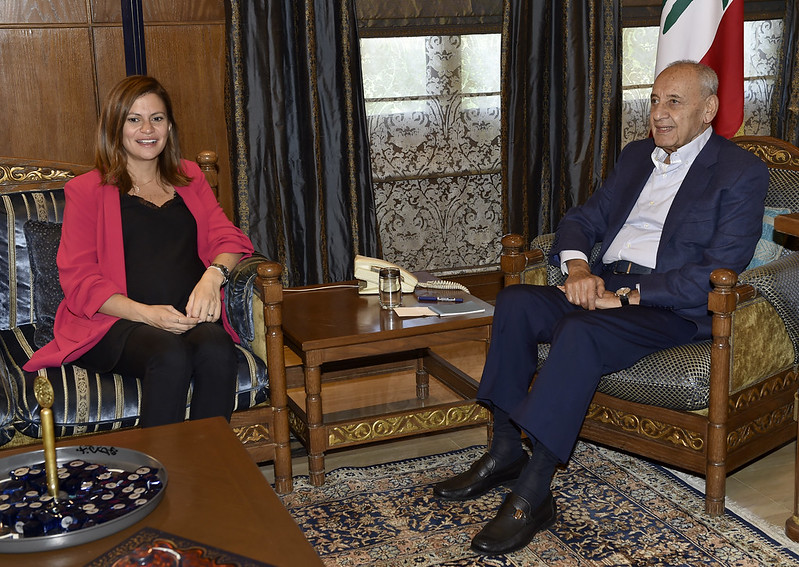 الرئيس بري التقى وزيرة الطاقة نجى البستاني.