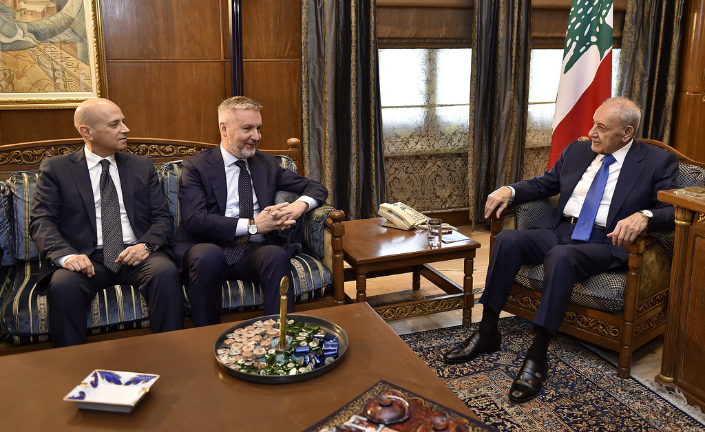 الرئيس بري استقبل وزير الدفاع الايطالي