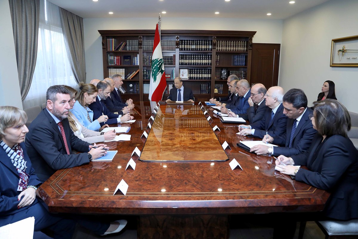 الرئيس عون  التقى غيريني: معالجة أسباب التحركات من اول اهتمامات الحكومة العتيدة