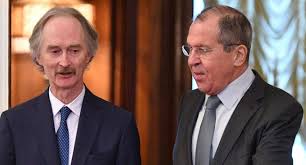 لافروف بحث مع المبعوث الخاص للأمين العام للأمم المتحدة إلى سورية “غير بيدرسون” الأوضاع في سورية