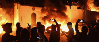 اقدام متحجين على إضرام النيران مجددا في القنصلية الإيرانية في النجف