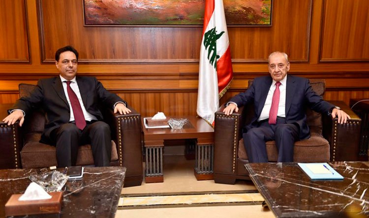 الرئيس بري التقى دياب في عين التينة.