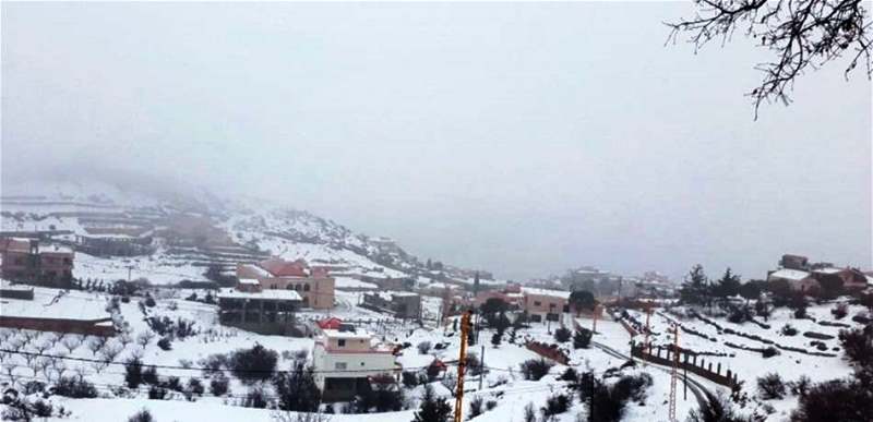 راشيا والبقاع الغربي اكتسيا بالأبيض