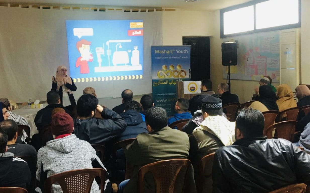 محاضرة لشباب وكشافة المشاريع عن الإنفلونزا والكورونا