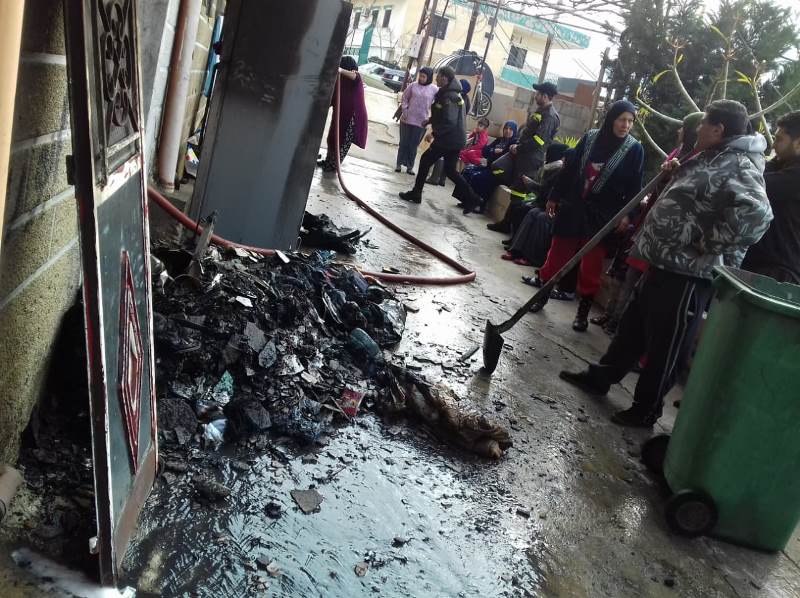 إخماد حريق في منزل في كوشا العكارية