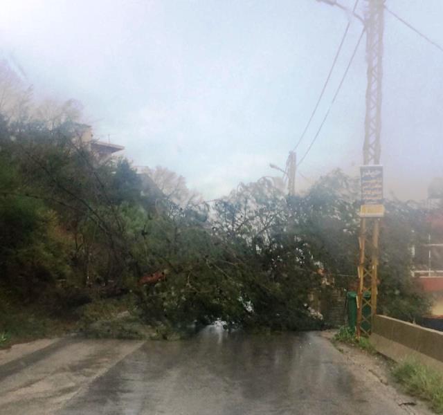 منخفض التنين ضرب لبنان ليلا