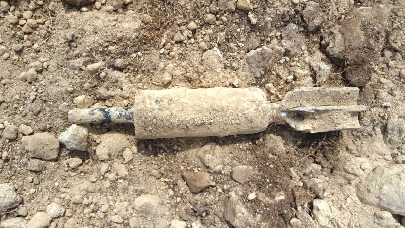 العثور على قذيفة غير منفجرة من مخلفات العدو في كفرصير