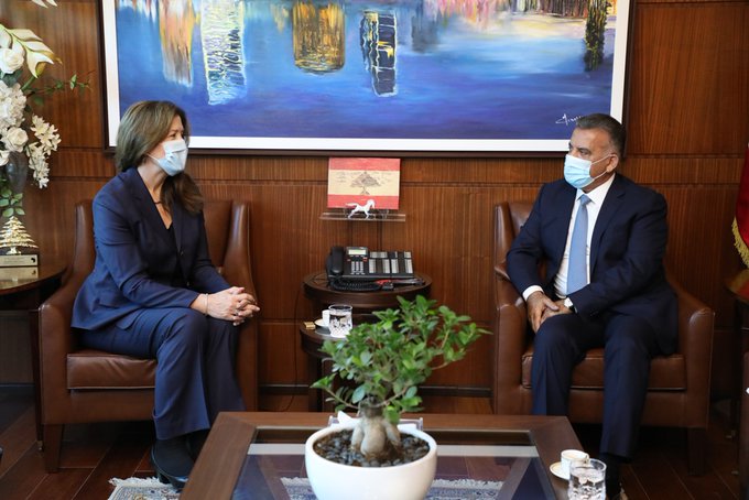 اللواء إبراهيم بحث مع السفيرة الأميركية في قضايا مشتركة