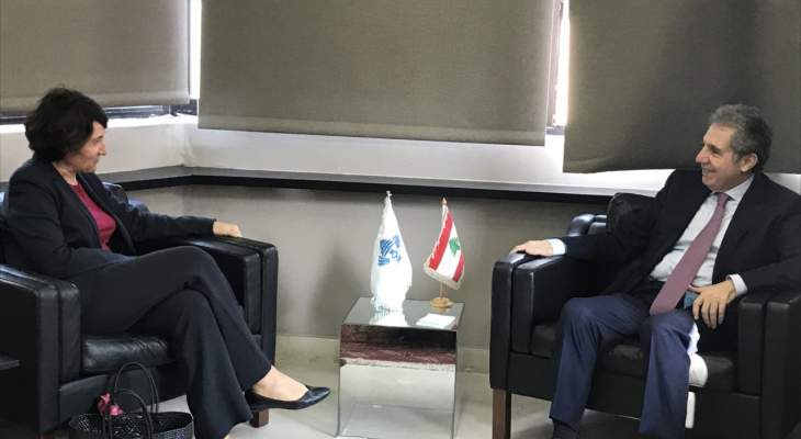 وزني التقى سفيرة فرنسا بزيارة تعارفية وعرضا الورقة الإصلاحية الفرنسية