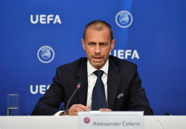 زلزال يضرب كرة القدم الأوروبية , رئيس الإتحاد الأوروبي يهدّد النوادي المشاركة في دوري السوبر الإنفصالي , وبيريز يصرّعلى إطلاقه .