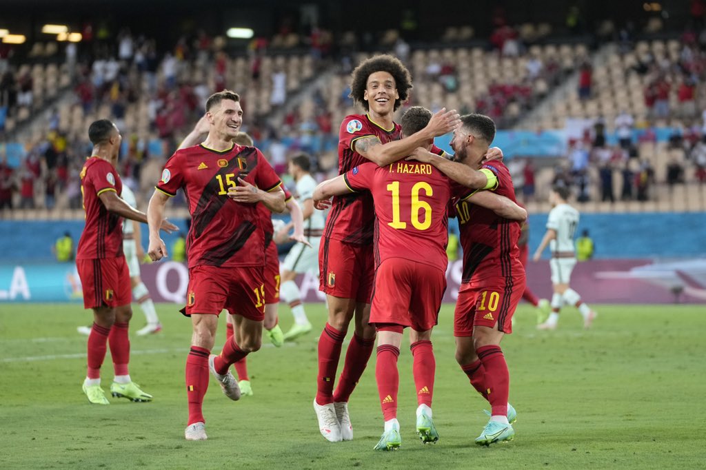 بطولة اليورو 2020 لكرة القدم :  بلجيكا بأقلّ مجهود , تجرّد البرتغال من لقب البطولة وتنتقل إلى الدور الربع نهائي لمواجهة إيطاليا .