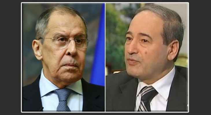 المقداد ولافروف بحثا تطورات الأوضاع في سوريا والعالم وتعميق التعاون المشترك