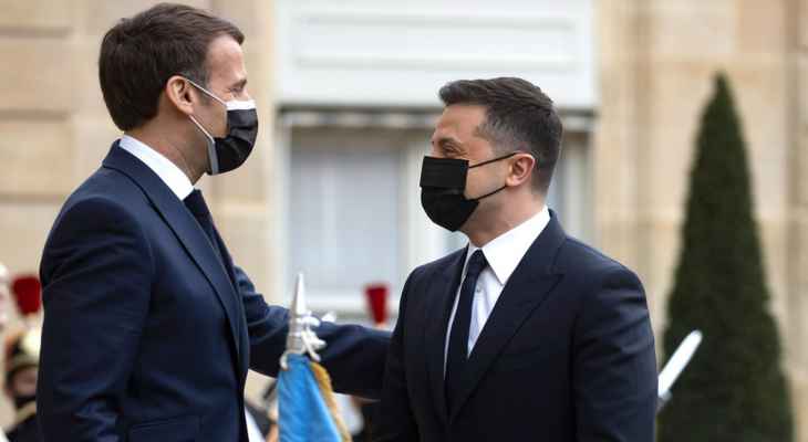 زيلينسكي بحث مع ماكرون باجتماع رباعية النورماندي: لتكثيف العمل لإحراز تقدم سريع بتنفيذ اتفاقات مينسك