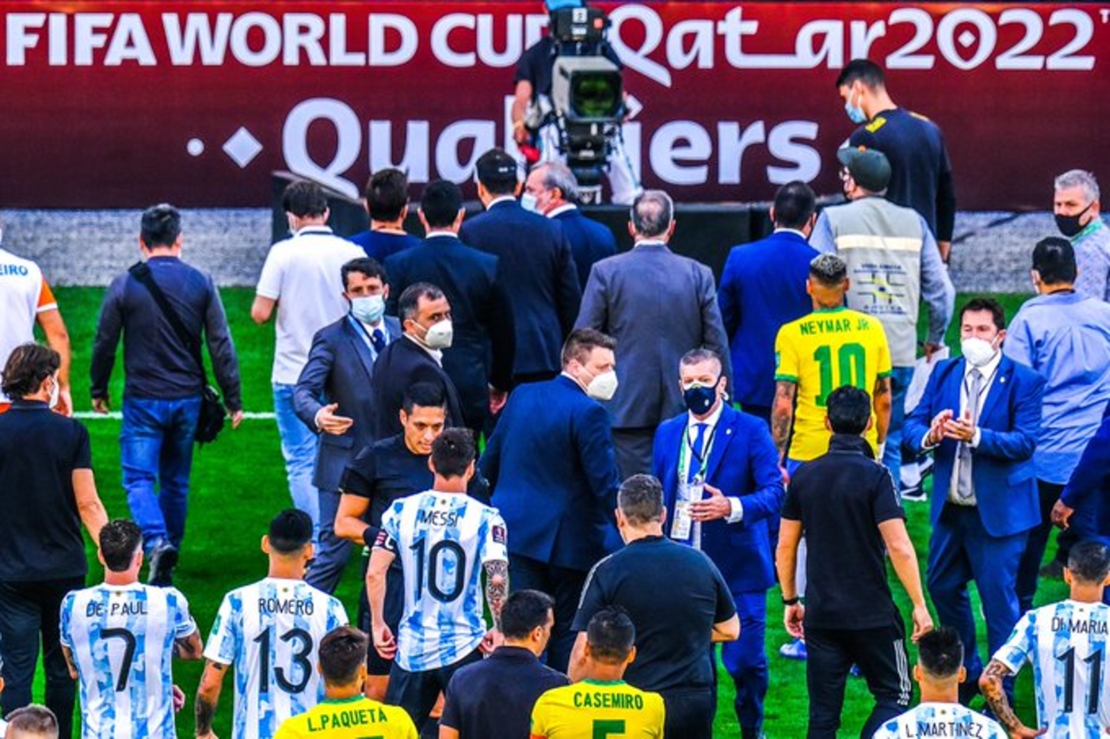 المباراة المعطّلة بين البرازيل والأرجنتين في ذهاب تصفيات كأس العالم ’’ قطر 2022 ’’ لن يتم إعادتها .