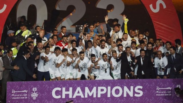 العراق يتوّج بطلاً لكأس الخليج للمرّة الرابعة , بالفوز على عُمان .