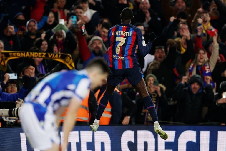 برشلونة وأوساسونا إلى نصف نهائي كأس الملك , وهذا المساء لقاء القمّة بين ريال مدريد وأتليتيكو مدريد .