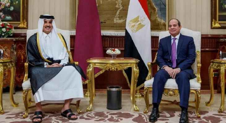 السيسي بعث رسالة خطية لأمير قطر تتعلق بتعزيز العلاقات بين البلدين