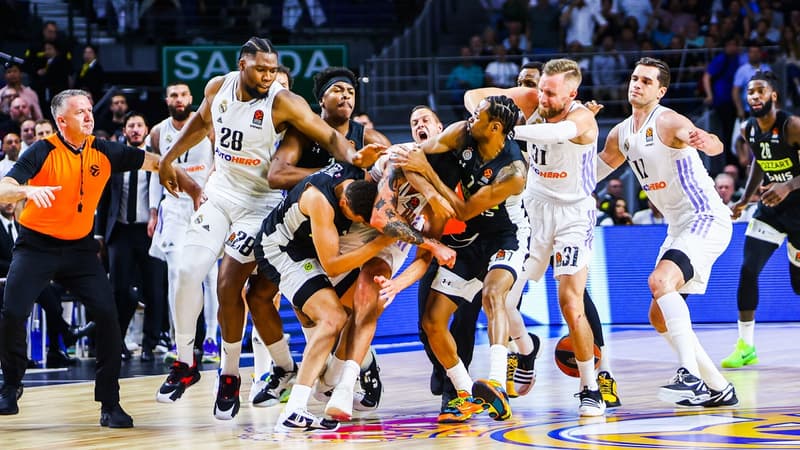 الدوري الأوروبي في كرة السلّة : اشتبكات عنيفة بين لاعبي ريال مدريد وبارتيزان بلغراد