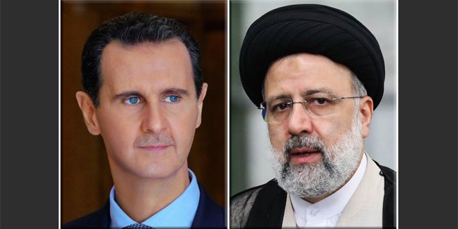 الأسد يجري جلسة مباحثات مع رئيسي قبيل مغادرته دمشق