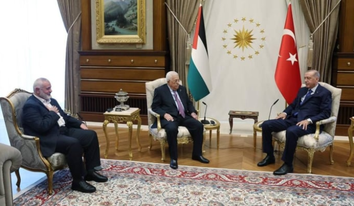 إردوغان يستقبل محمود عباس واسماعيل هنية في أنقرة