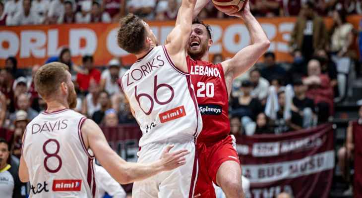 كأس العالم في كرة السلّة 2023 : خسارة ثقيلة للبنان في أولى مبارياته في المونديال أمام لاتفيا .