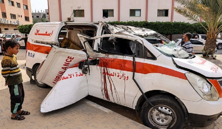 الهلال الأحمر الفلسطيني: 7 مركبات إسعاف فقط تعمل في شمال قطاع غزة.
