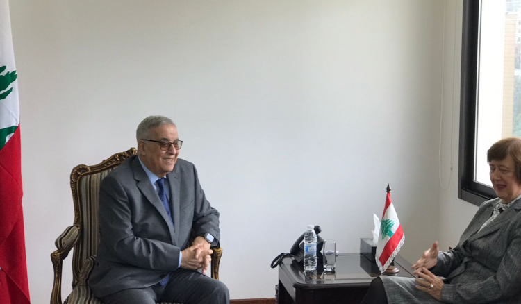بو حبيب التقى باتريك غوشا وفرونتسكا: لبنان في حالة الدفاع عن النفس .