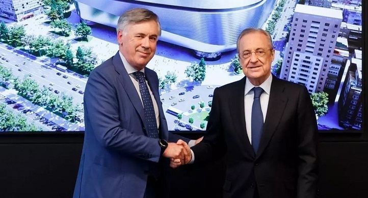 رسميًا , ريال مدريد يمدّد العقد مع كارلو أنشيلوتي .