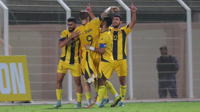 هدفان في الوقت الضائع يصعدان بالعهد إلى الدور النصف نهائي في بطولة كأس الإتحاد الآسيوي , غرب ءاسيا .