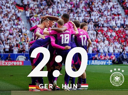 ’’ يورو 2024 ’’ لكرة القدم : ألمانيا أول الصاعدين إلى دور الثمانية .