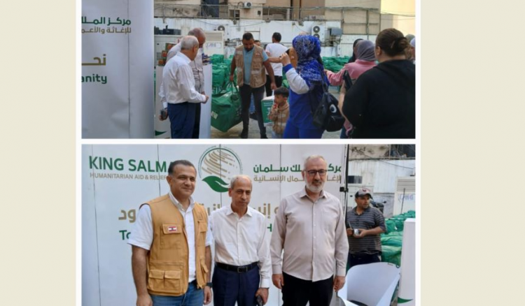 اللواء خير اشرف على توزيع مساعدات اغاثية في طريق الجديدة.
