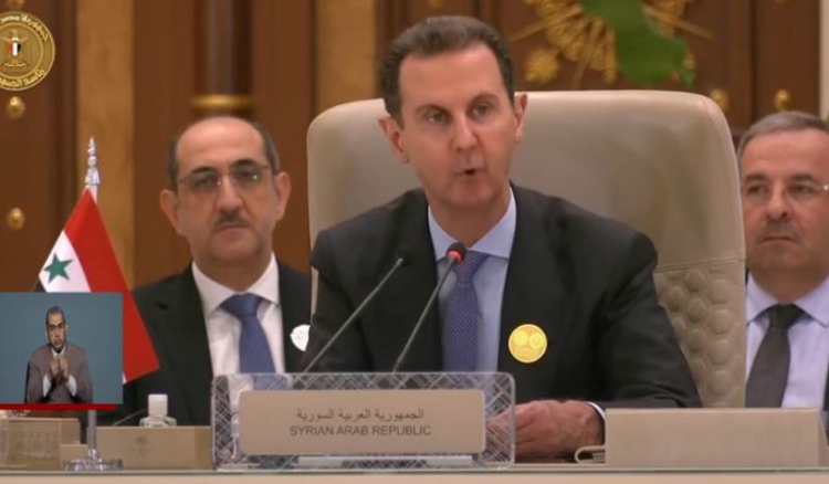 الاسد: كلنا متفقون على المبادئ حول الانتهاكات الإسرائيلية في فلسطين ولبنان والأهم تطبيق على الواقع