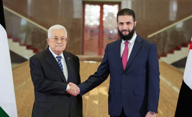 عباس زار الشرع في سوريا: أولويتنا وقف النار بغزة وإدخال المساعدات وانسحاب قوّات الاحتلال