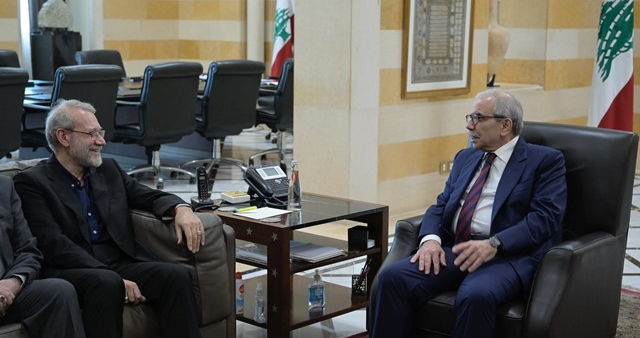 سلام استقبل لاريجاني: العلاقات اللبنانية – الإيرانية ينبغي أن تقوم على أسس الاحترام المتبادل .