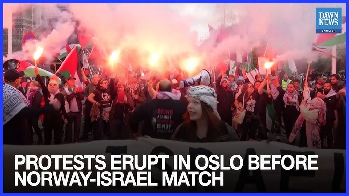 النروج تقترب من الصعود للمونديال وسط حملات تطالب بطرد إسرائيل من المسابقات الرياضية .