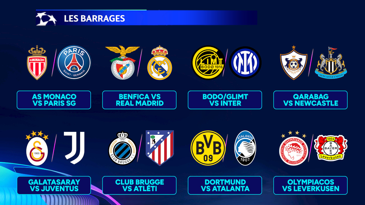 ريال مدريد في مواجهة ثأرية ضد بنفيكا في الملحق المؤهّل لدور ال16 في دوري أبطال أوروبا .