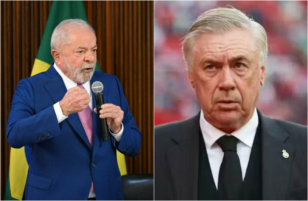 الرئيس البرازيلي لولا دا سيلفا يسخر من مدرّب المنتخب الوطني كارلو أنشيلوتي .